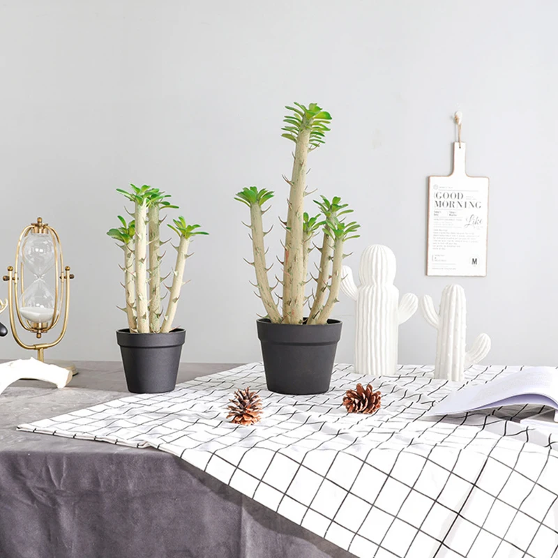 

Artificial tropical Cactus Succulents Fake Plant green simulation plant decoration Miniature Home Garden Floral Decoration