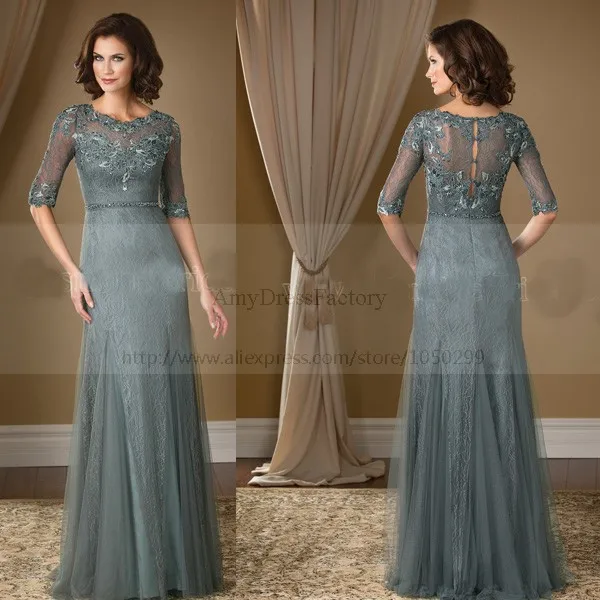 2015 Latest Design Graceful Lace Chiffon Godmother Dress Long Elegant