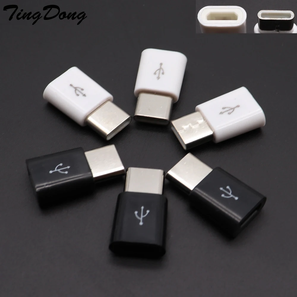 TingDong usb type C адаптер для Blackview BV8000/BV9000/Pro 9600 Micro USB мама к type C папа конвертер type-C Кабель-адаптер