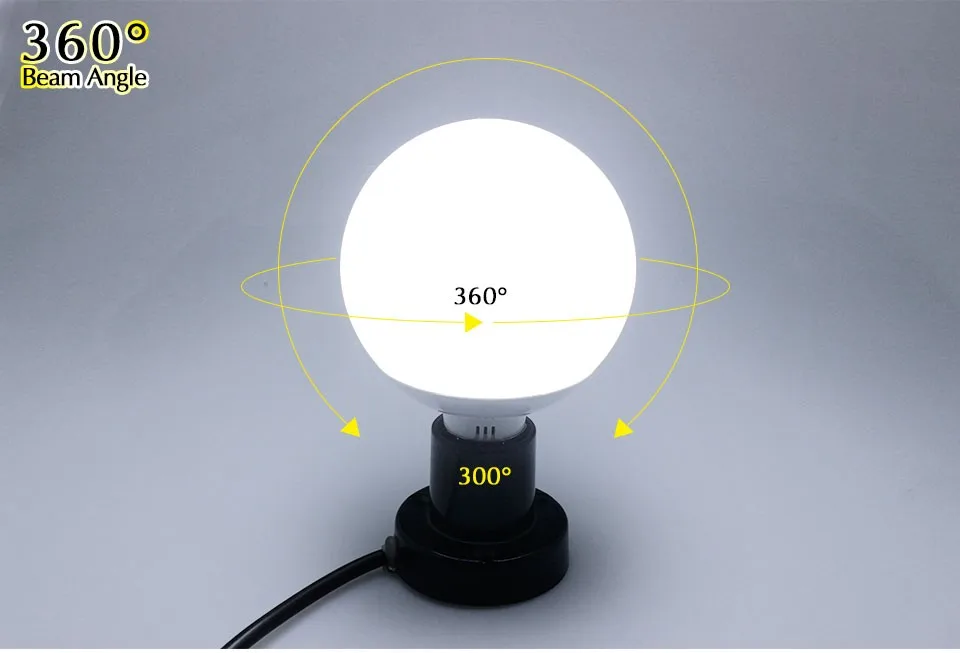1Pcs New 360 Degree LED Bulb Lamps E27 Globe Bulbs 7W 9W 12W 15W Ball Lighting 90-260v LED Pendant Wall Light  A60 A70 A80 A90 (4)