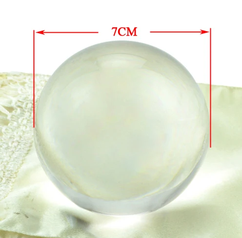 Плата shipping60/70/80/90/100 мм связаться жонглирование мяч Волшебные трюки Кристалл Ultra Clear акриловый шар для манипуляций Для Жонглирования - Цвет: Transparent 7cm