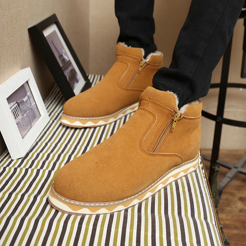 2019 die Neueste Mode flachem boden Freizeit Schnee Stiefel Arbeit Winter Stiefel Bare Stiefel Nicht-slip leichte Kurze rohr Plus Velve