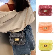 Сумки для женщин для девочек Детская однотонная сумка на плечо с блестками сумки через плечо для женщин bolsa feminina