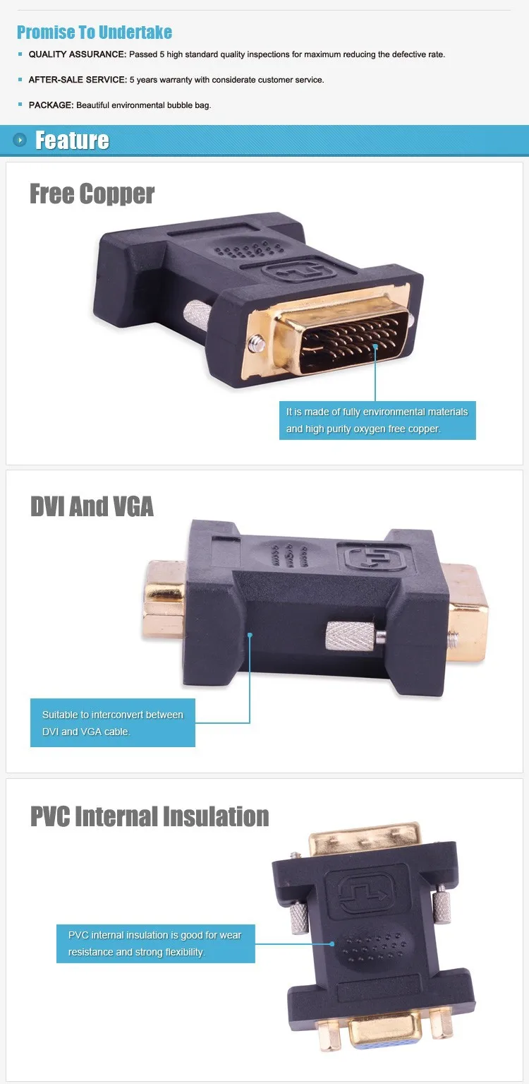 Vention DVI(24+ 5) переходник для VGA с DVI на VGA