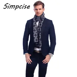 [Simpcise] роскошный Для мужчин шарф глушители Бизнес Стиль Для мужчин шарфы шейный платок для Мужская зимняя шаль пашмины A3A18923