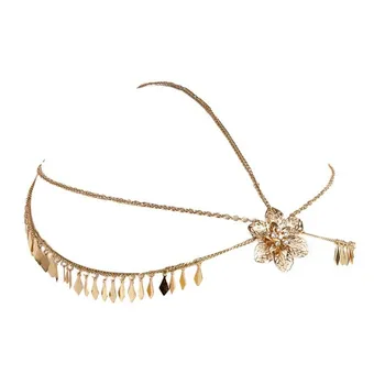

New Style Flash Drill Flowers Leaves Tassels lady's Hair Accessories For Women Girls Hair Accessories