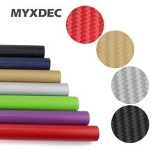 127*30CM vinilo 3D de fibra de carbono película protectora de coche de fibra de carbono pegatina de decoración para coche muchos opción de Color estilo de coche decoración