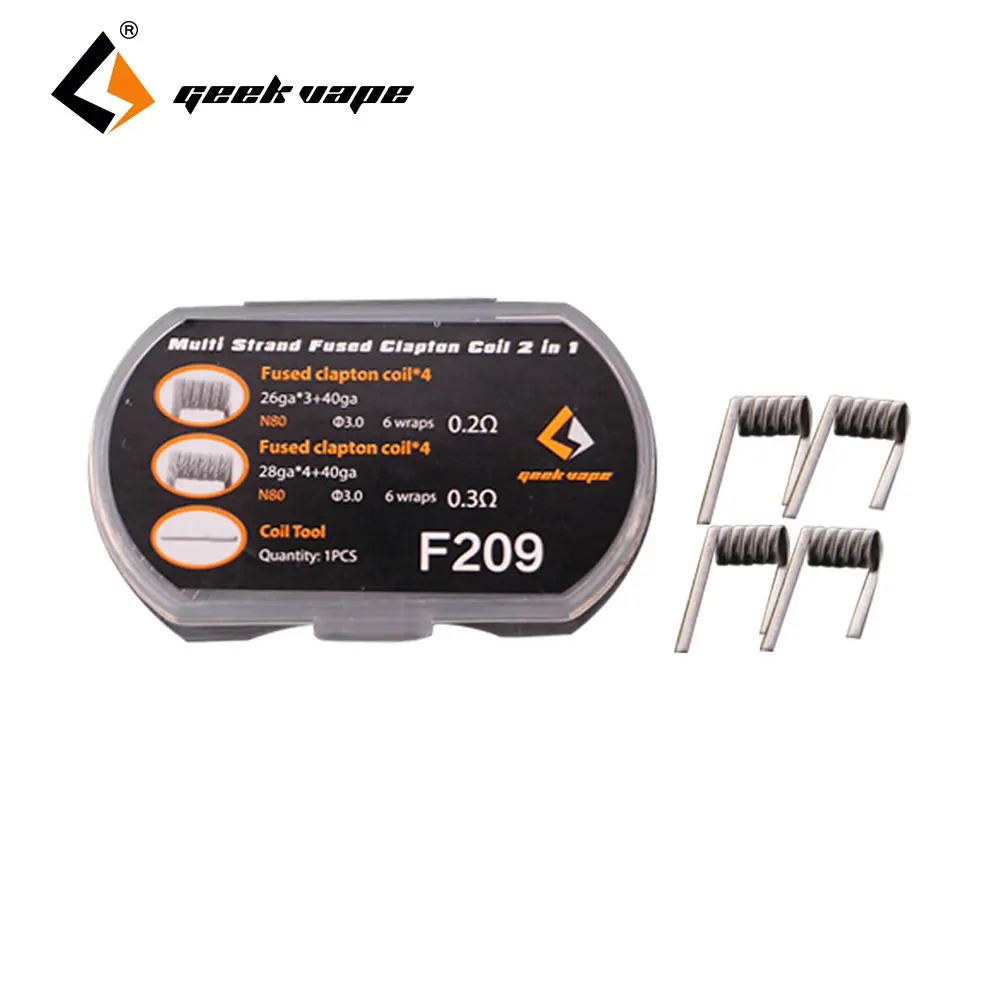 

Original 8pcs GeekVape N80 Strand Fused Clapton Wire 2 In 1 6 Wraps 26GAx3+40GA/28GAx4+40GA High Quality Coil for RTA/RDA/RDTA