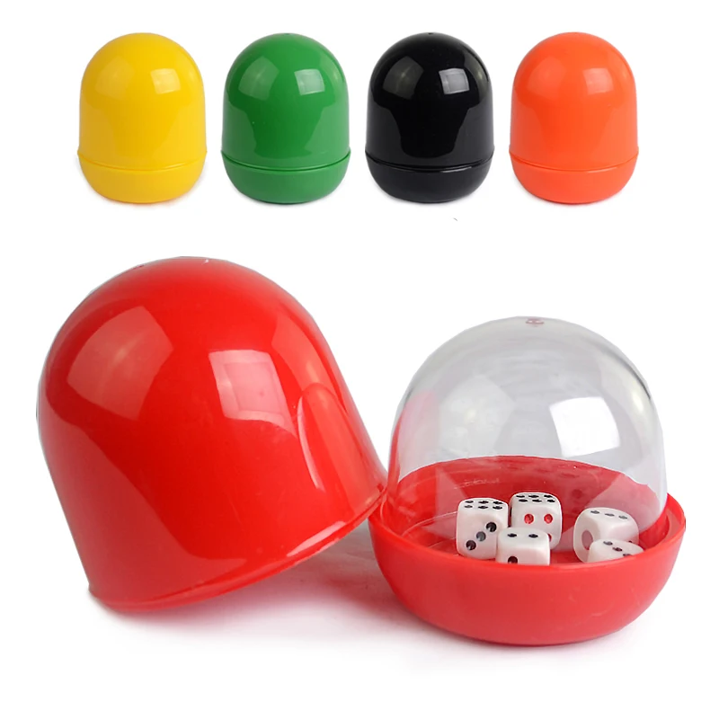 Spherical Plastic Colorful With Tray Transparent Cover Gambling Casino