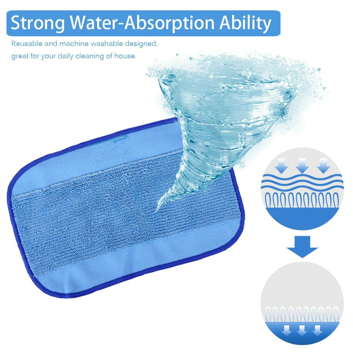 

High Quality Microfiber 10-Pack Pro-Clean Mopping Cloths for Braava Floor Mopping Robot irobot Braava 380 380t