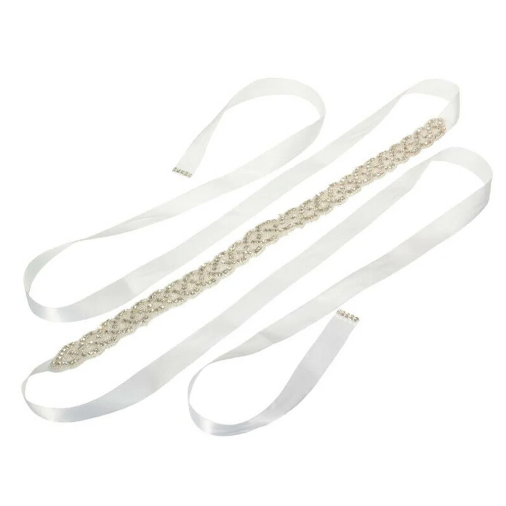 

Portable Wedding Belt Dress Bridesmaid Sweet Vintage Pearly Europe And America Elegant Rhinestone Bridal Sash Handmade Ribbon