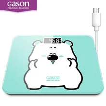 GASON A3s USB Charging Scales LCD Digital Display Weight Weighing Floor Electronic Smart Balance Bathroom floor Household