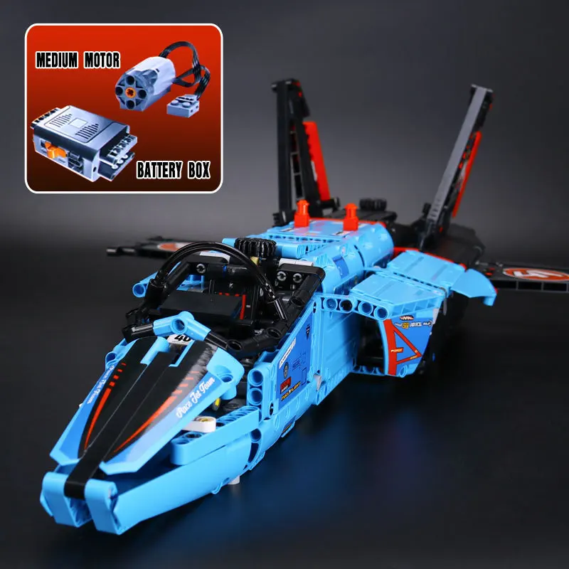 

Lepin 20031 Technic AIR RACE JET Building Blocks With Electric Motors Power Functions Model Bricks Compatible With 42066