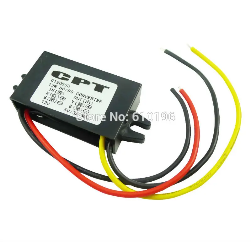 

5PCS/LOT 12 V turn 5 V / 3 A / 15 W , Car LED Display Power DC-DC Converter Power Supply Module