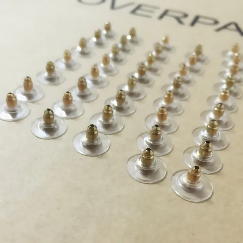 50 pcs Silicon Stud Earring Back Stoppers Ear Post Nuts Jewelry