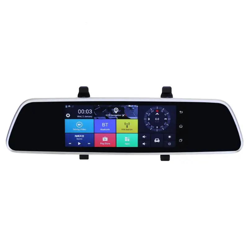 

VODOOL 7 inch Car DVR Bluetooth Dash Camera Android 5.0 WIFI GPS 1080P Video Recorder Dual Lens Rear View Mirror DVR Camera