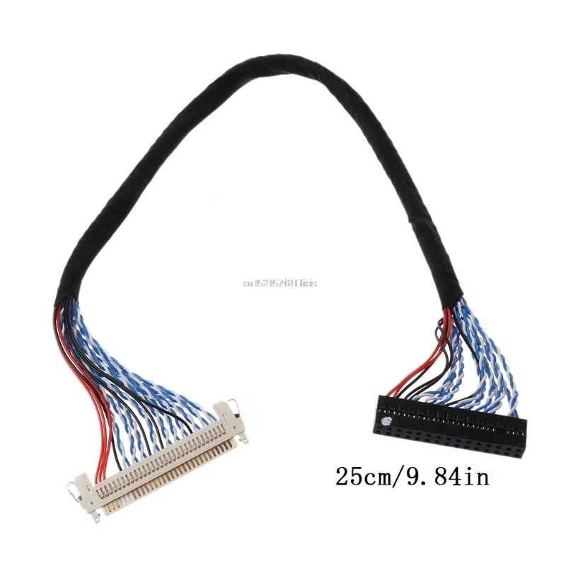 LVDS кабель с крючками D8 фиксация 30 двойные штифты 2 канала 8 бит шаг 1 0 мм 250 500 17 21