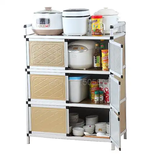 Kitchen Cupboard Stainless Steel Multi Function Storage Cabinet