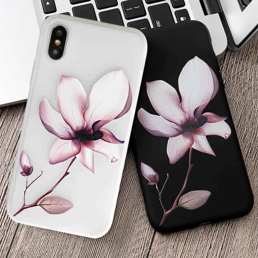 3D рельефный чехол с цветком лотоса для Xiaomi Redmi 4A 4X note 4 5A Pime 3 3S 5 Note Plus 6 pro мягкая