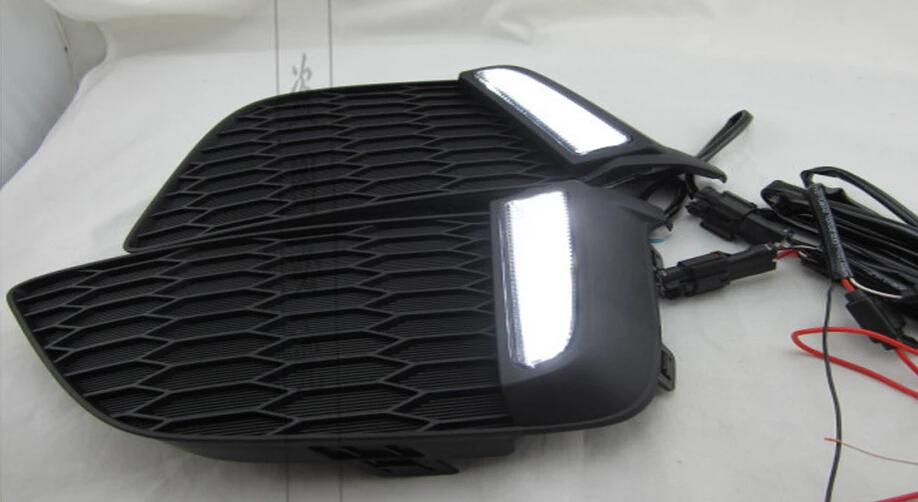 

led drl daytime running light for honda fit jazz 2014 daytime driving light with automatic dim control top quality