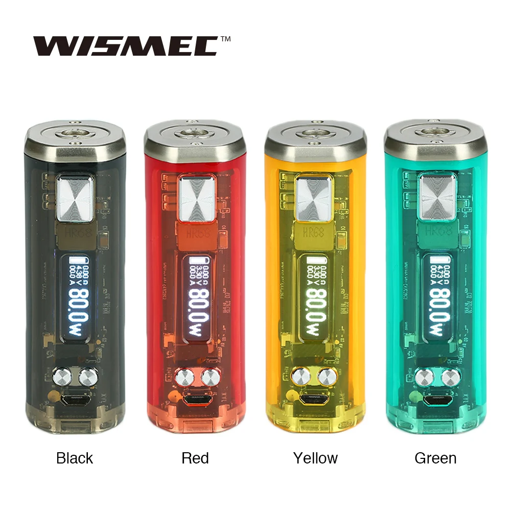 

Newest Original WISMEC SINUOUS V80 TC Box MOD with 0.91-inch OLED Screen No 18650 Battery 2A Quick Charge & Amor NSE Aotmizer