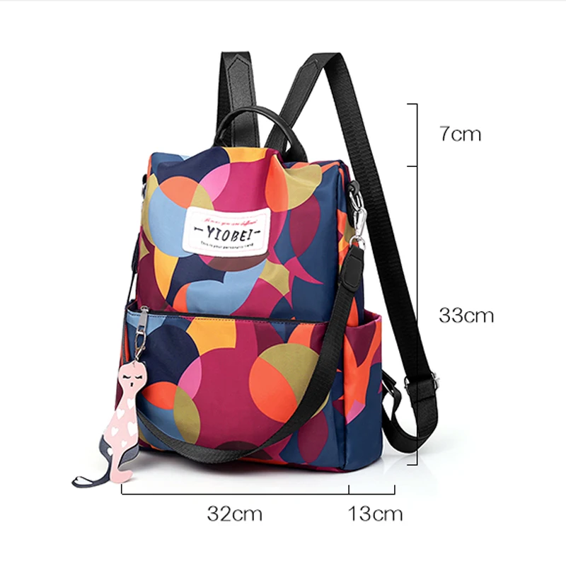 Women Waterproof Oxford Cloth Travel Backpack Large Anti-theft Shoulder Rucksack Women Waterproof Oxford Cloth Travel Backpack Large Anti-theft Shoulder Rucksack