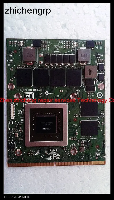 Видеокарта для ноутбука DELL Alienware M17X R5 M17 R1 M18X R3 HW6C9 0HW6C9 GTX770M N14E-GS-A1 3G MXM 3 0 DDR5 |