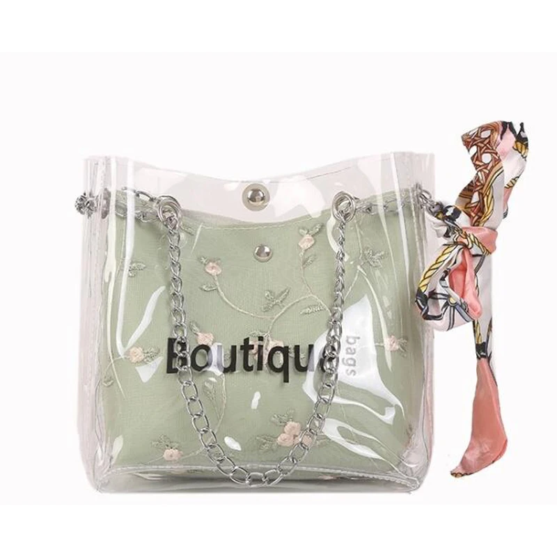 

Hot t sell clear pvc beach shoulder bag custom lady transparent handbag