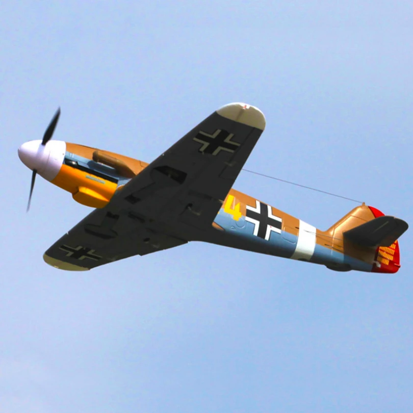 FMS 1400 мм 1 4 м Bf 109 Bf109 Me Messerschmitt коричневая Строительная 6 канальная с закрывающими