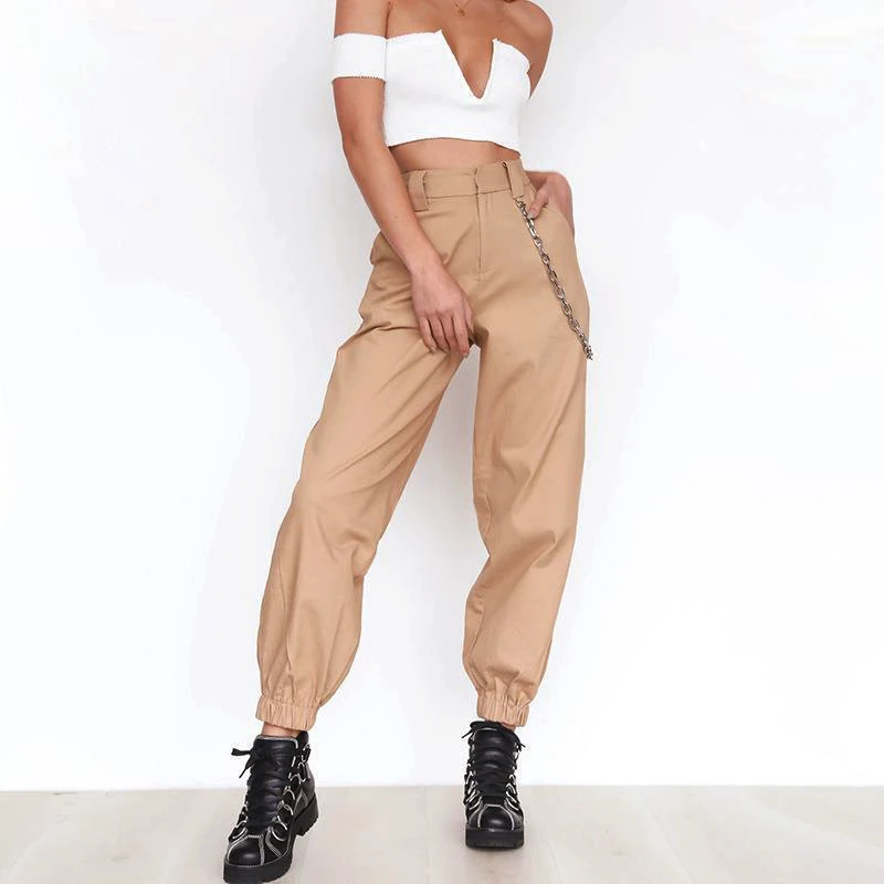 Women-Harlan-Long-Trousers-2017-Spring-And-Autumn-Casual-Pants-Casual-Leisure-Femme-WITHOUT-Chain-Female
