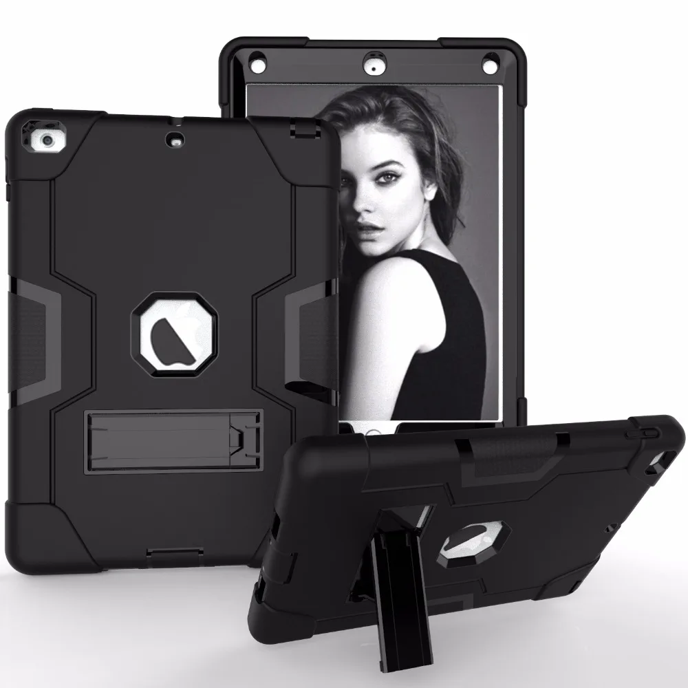 Для iPad Air Heavy Duty противоударный Гибридный Резина Прочный жесткий воздействия защитных кожи чехол Обложка для iPad5/для iPad 5