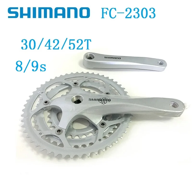 

Shimano FC 2303 2300 Silver Front Chainwheel 52T 42T 30T Chainring 170mm Crank SG 8 / 9 Speed Mountain Bike Folding Road Bicycle