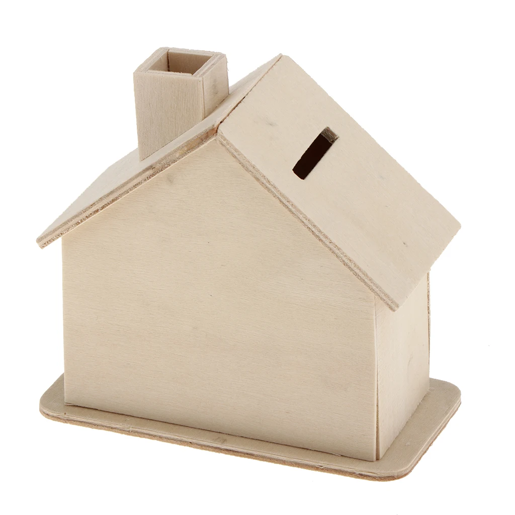 Unfinished Wood DIY Wood Pen Holder Hand Made Desk Organizer Pen Pot School Office Supplies Pen Stand Creative MDF Kids DIY Toys
