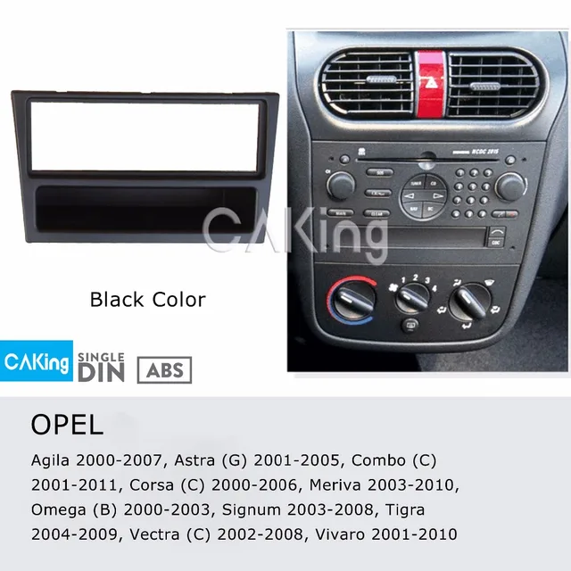 1din cadre autoradio Opel corsa 2000 à 2006 | 11-027