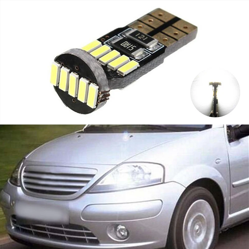 

1x W164 T10 W5W LED 4014SMD Wedge Light Sidelight No Error For Citroen C4 C5 C3 Grand Picasso Berlingo Xsara Saxo C1 C2 ds3