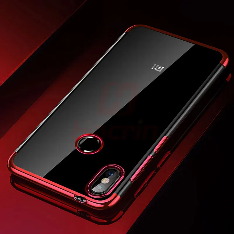Чехол Raugee для Xiaomi Redmi Note 8 Pro чехол противоударный Бампер Ультра тонкий прозрачный PC задний Чехол из термополиуретана и силикона чехол для Redmi Note 8 - Цвет: Красный