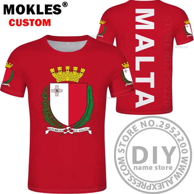 MALTA t shirt diy free custom made name number mlt t shirt nation flag