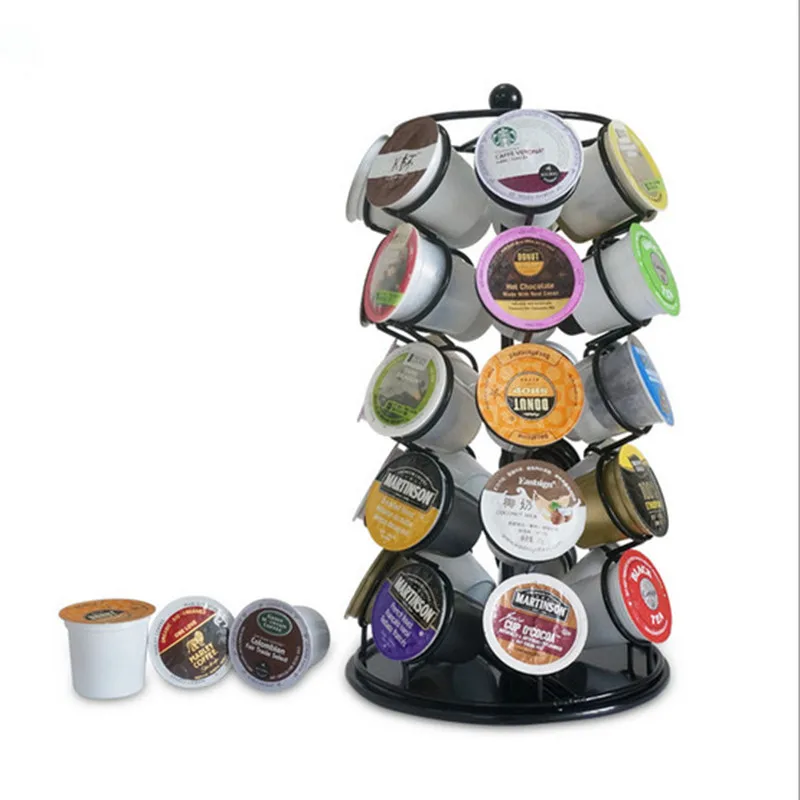 5 слоев 35 шт. K-cup капсулы диспенсер кофейные держатели приборов стеллажи для хранения вращающиеся полки Нержавеющая сталь стоя