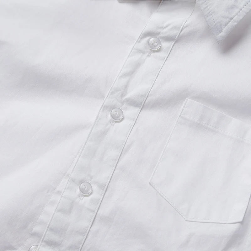 Рубашка + Брюки для девочек комплект одежды для мальчиков Новый длинным рукавом белая рубашка + Повседневные штаны для мужчин студент