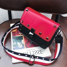 ETAILL High Quality PU Leather Crossbody Bags Fashion Rivet Design Women Flap Shoulder Bags Color Star