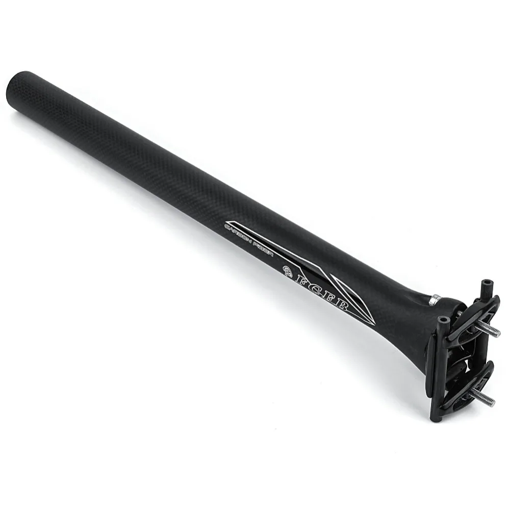 

new black matt +glossy black sticker FCFB 3K seat post seatpost bike full carbon fiber seatpost double nail 199g
