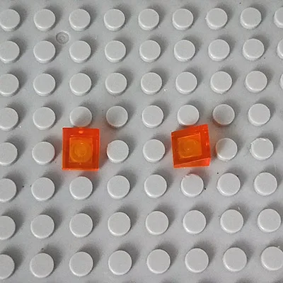 BEIMONGO блоки черепица 1x1x2/3 Наклонный строительный блок 300 шт Интеллектуальные DIY детские игрушки могут быть compitabled - Цвет: Transparent Orange