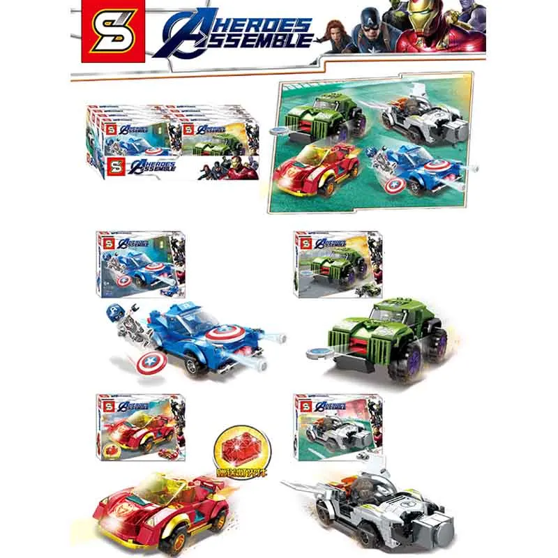 

2019 Avengers 4 marvel avengers endgame Spider Man Iron Man Hulk figures Building Blocks bricksB425