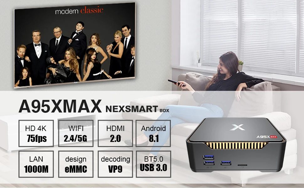 Запись видео Android tv Box 8,1 A95x Max X2 4 Гб 64 Гб Amlogic S905X2 четырехъядерный 2,4G& 5GH Wifi 1000M 4K HD Smart tv Box HDD& SSD