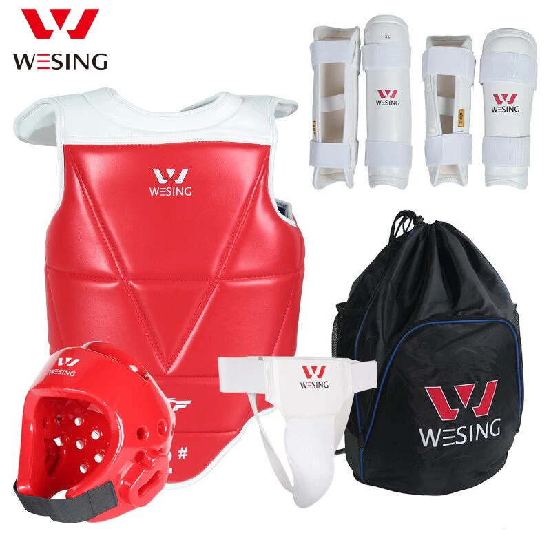 Wesing WTF Approved Taekwondo Sparring Competition Gear Set Taekwondo