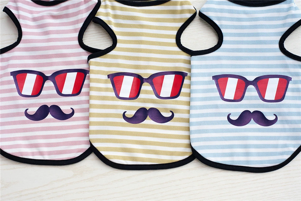 Summer Dog Clothes Clothing for Dogs Chihuahua S M L XL XXL Pet Clothes Vest T Shirt for Small Dog Costume Eye Beard Pattern (5)