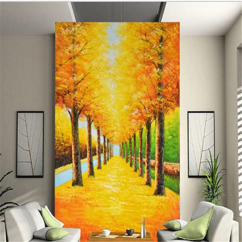 Custom 3D Photo Wallpaper Modern Living Room Hallway Entrance Wall Painting Landscape Tree Home Decor Murals | Обустройство дома