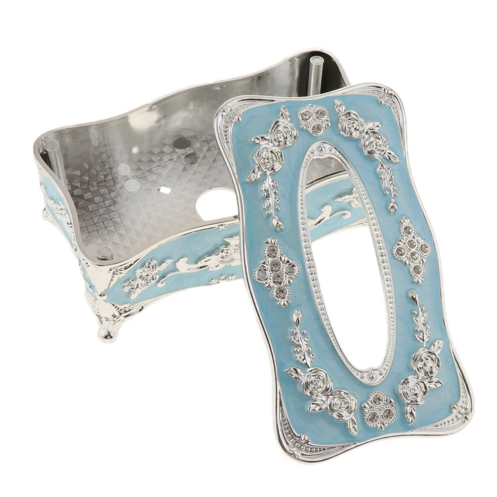 European Luxury Napkin Holder Acrylic Tissue Box Case Paper Dispenser Container Box For Home KTV