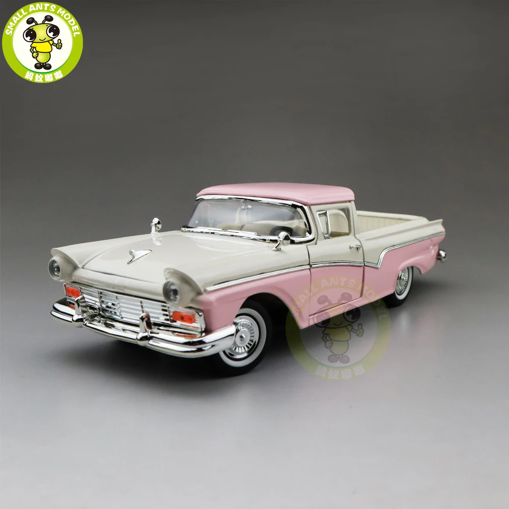 1957 FORD RANCHERO PICKUP TRUCK PINK 1:18 DIECAST MODEL BY ROAD SIGNATURE 92208 