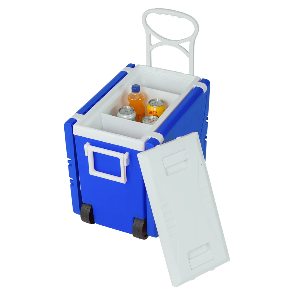 

Camping Equipment New Style Outdoor Picnic Foldable Incubator Stool Blue Multi-function Rolling Cooler Upgraded Stool edc